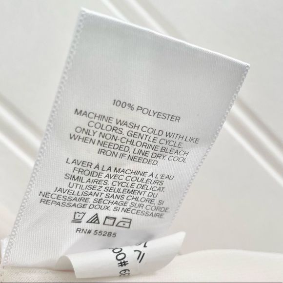 𝅺EXPRESS Sheer Hi Lo Button Down Pleated Tunic Blouse Size Small - Picture 7 of 7